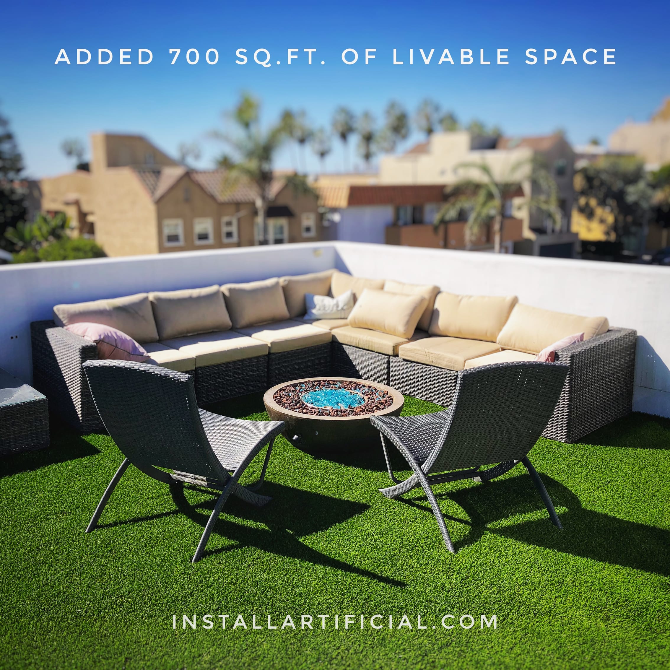 Rooftop patios and balconies artificial grass project gallery